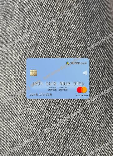 Albania Credins bank mastercard photolook front